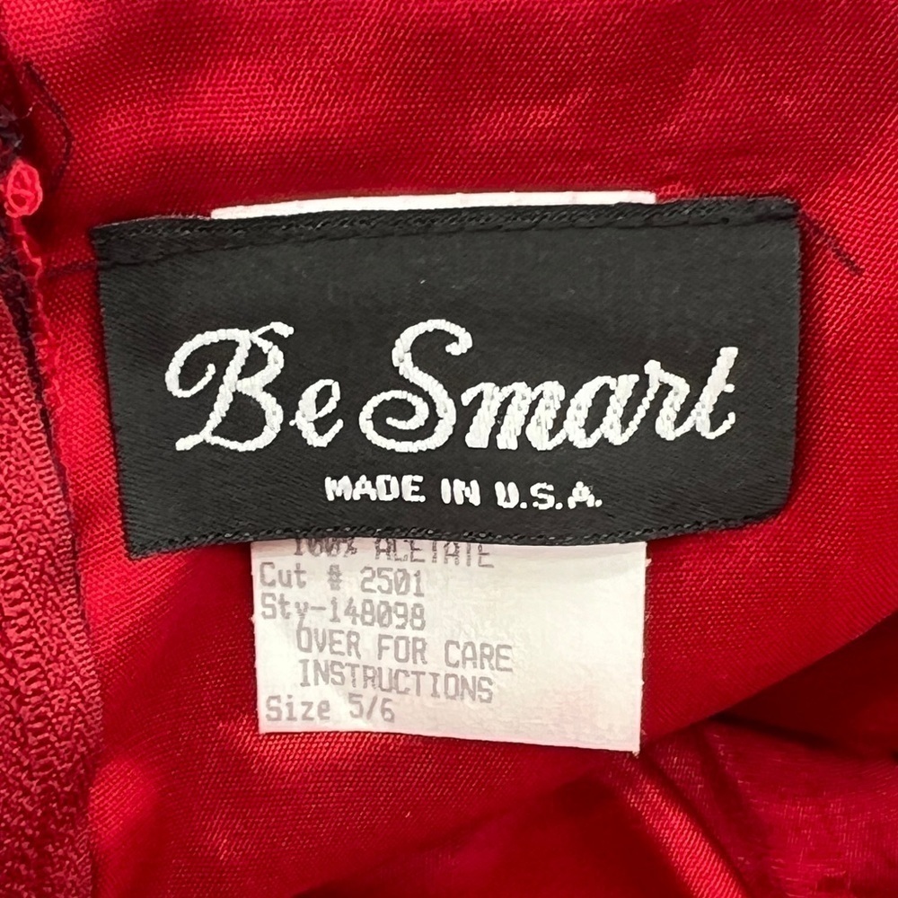 Be Smart Red Strapless Tulle Lined Swing Dress Size 5/6 Women’s - Picture 2 of 6